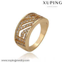 13309 xuping moda 18k oro plateado anillo de dedo anillo de oro para niñas